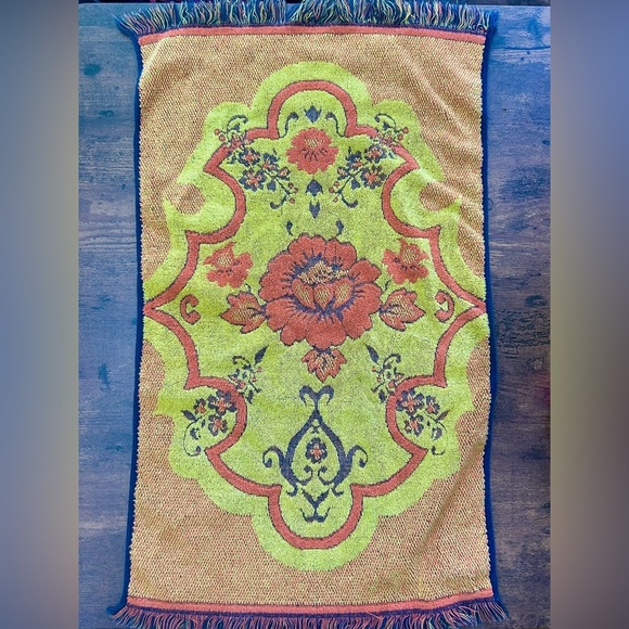 Vintage 60s/70s Lady Pepperell Floral Cotton Terry Hand Towel – Retro USA Made - Picture 4 of 6